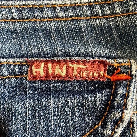 Hint Jeans Vintage Wide Leg Cropped Flare Denim Medium Wash Size 3 - Picture 5 of 14
